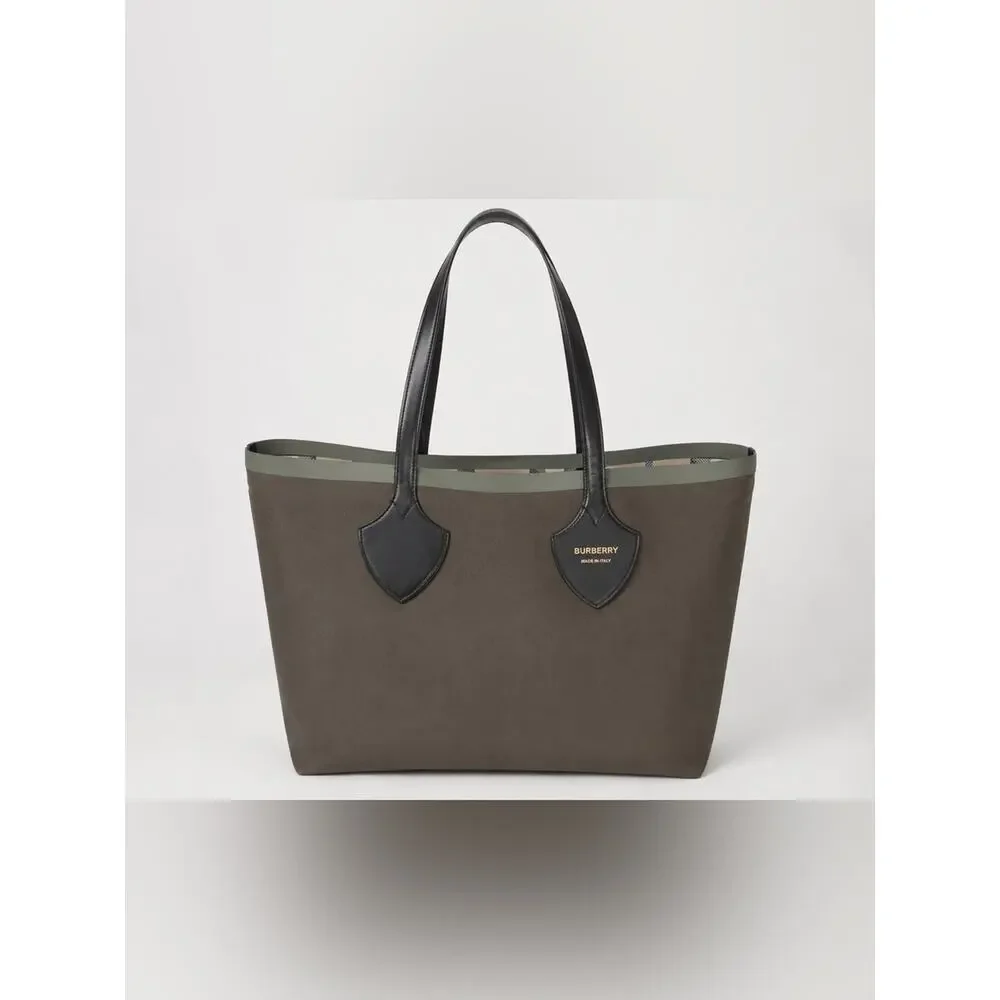 Burberry Reversible Check Canvas Tote Bag